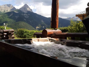 Chalet en rondin 8 pers. avec sauna, SPA et garage, près télécabine et navette à Praloup 1500 - FR-1-165A-126